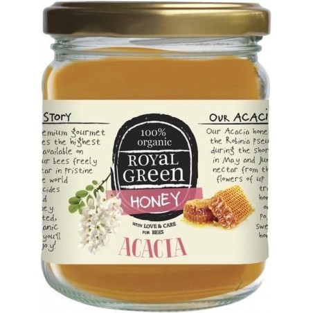 Acacia honey Royal Green - Potje 250 gram - Biologisch
