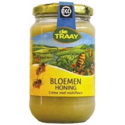 Bloemenhoning crème De Traay - Pot 450 gram - Biologisch