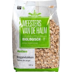 Roggevlokken Meesters Van De Halm - Zak 500 gram - Biologisch