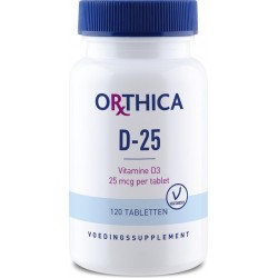 Orthica D-25 Voedingssupplement - 120 tabletten - Ondersteunt het Immuunsysteem