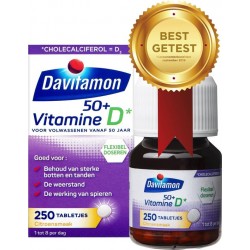 Davitamon vitamine D 50+ - Vitamine D voor sterke botten en goede spieren - 250 Tabletten