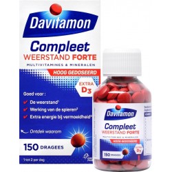 Davitamon Compleet Weerstand Forte met vitamine D - Multivitaminen en mineralen - Dragees 150 stuks