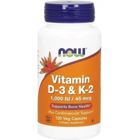 Vitamine D-3 & K-2 Now Foods 120v-caps