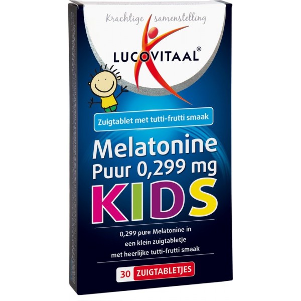 Lucovitaal Melatonine Puur Kids 0,299 milligram Voedingssupplement - 30 tabletten