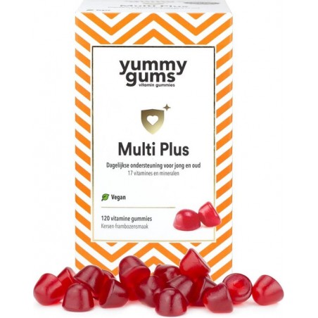 Yummygums - multivitamine gummies  - vegan - 800% B12, D3 - 17 vitamines - volwassenen & kinderen