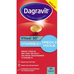 Dagravit Vitaal 50+ Vitamine D & Omega-3 Visolie Voedingssupplement - 90 capsules