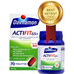 Davitamon Actifit 65+ - Multivitamine voor 60 plussers  - 70 tabletten - Voedingssupplement
