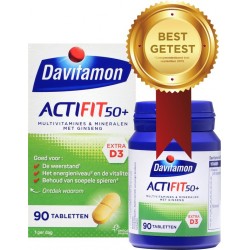 Davitamon Actifit 50+ met Ginseng - Multivitamine voor 50 plussers  - 90 Tabletten - Voedingssupplement
