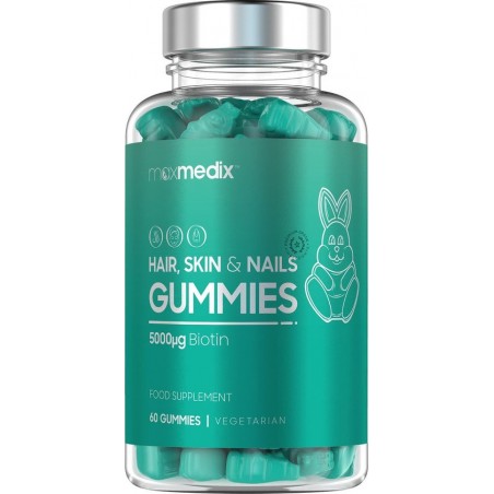 Gummies voor Haar, Huid & Nagels - Versterkende hair vitamines voor het haar - 60 Gummies