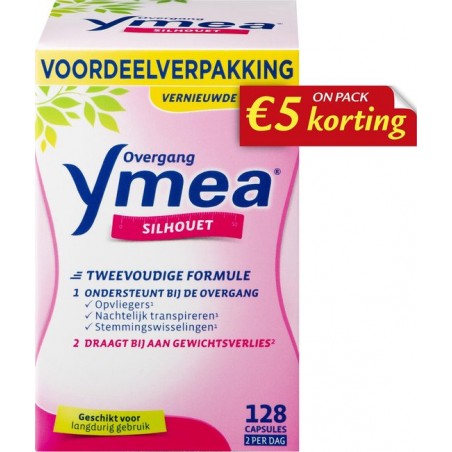 Ymea Overgang Silhouet - 128 capsules - Voordeelverpakking  - overgang producten - Voedingssupplement