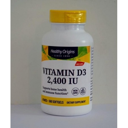 Vitamine D3 2400 IE (360 Softgels) - Healthy Origins