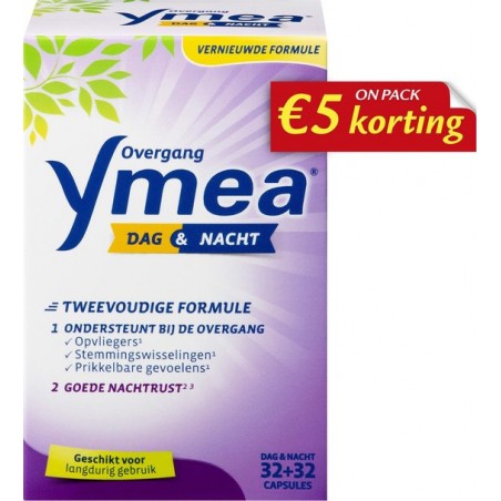 Ymea Overgang Dag & Nacht - 64 capsules -  overgang producten - Voedingssupplement