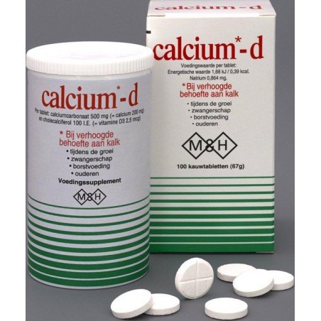 Calcium D - 100 kauwtabletten  - Mineralen