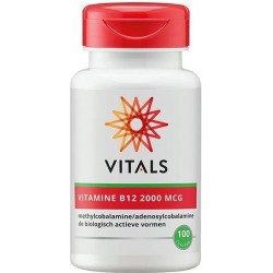 Vitals Vitamine B12 2000 mcg - 100 zuigtabletten - Voedingssupplement