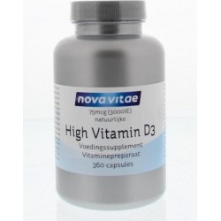 High vitamine D3 3000IU 75 mcg 360 capsules - Nova Vitae