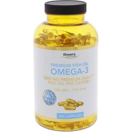 Fish oil - visolie - omega 3 - vis olie - 18% EPA / 12% DHA - 300 capsules