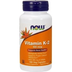 Now Foods Vitaminen Vitamine K-2, 100 mcg (100 vegetarische capsules) - Now Foods