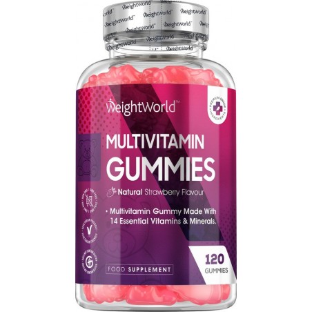 Multivitamine Gummies - 14 vitamines en mineralen - Voor kinderen, mannen en vrouwen - 120 Gummies