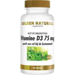 Golden Naturals Vitamine D3 75 mcg (120 softgel capsules)