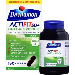 Davitamon Actifit 50+ Omega3 - Multivitamine voor 50 plussers  - 150 capsules - Voedingssupplement