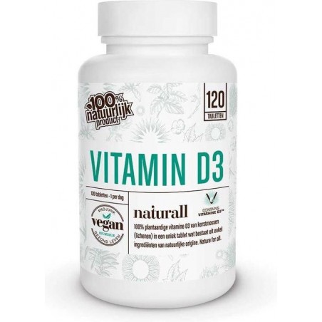 Naturall Plantaardige / Vegan Vitamine D3 1000IU - 120 tabletjes