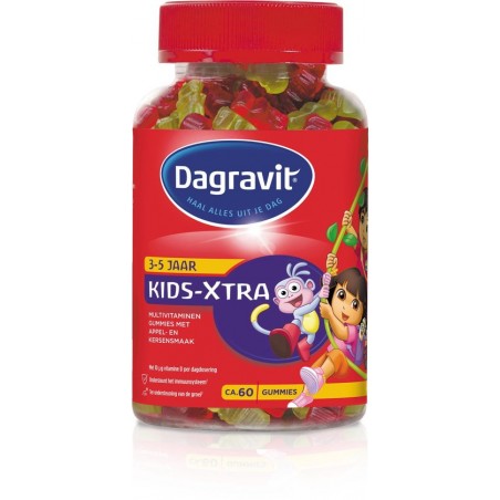 Dagravit Kids Extra 3-5 jaar Dora en Diego Kinder Multivitaminen - 60 Gummies