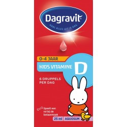 Dagravit Kids Vitamine D 0 tot 4 jaar Voedingssupplement - 25 ml - Druppels