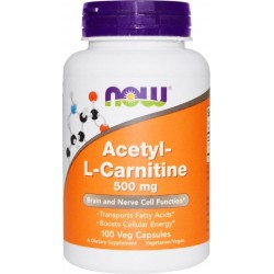 Acetyl-L-Carnitine 500 mg (100 Veg Caps) - Now Foods
