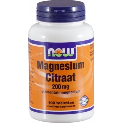 NOW Magnesium Citrate 200 mg - 100 Tabletten - Mineralen