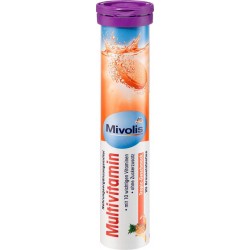 Mivolis Multivitamine bruistabletten met 10 belangrijke vitamines - Geen toegevoegde suiker - Tropische smaak  (20 stuks)
