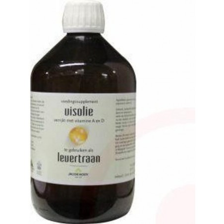 Jacob Hooy Levertraan/Visolie Vitamine A & D - 500 ml - Visolie - Voedingssupplement