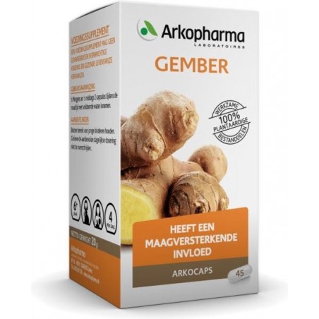 Arkocaps Gember - 45 st - Voedingssupplement