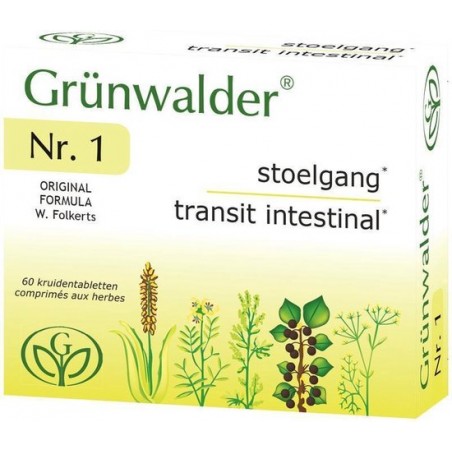 Grunwalder nr.1 Stoelgang - 60 tabletten - Voedingssupplement