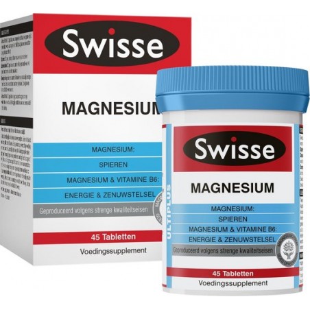 Swisse Magnesium Voedingssupplement - 45 tabletten - Energie en Zenuwstelsel