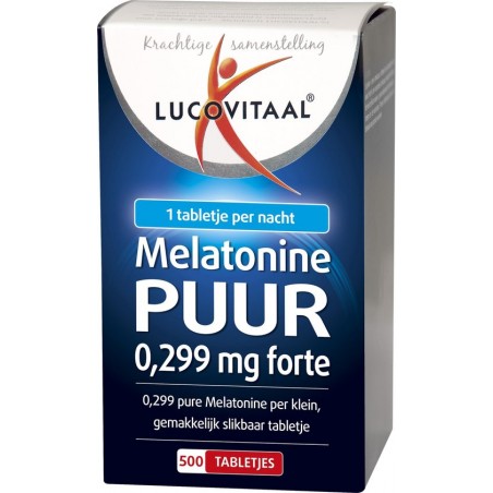 Lucovitaal - Melatonine Tabletjes 0,299 mg -  500 tabletten - Voedingssupplementen