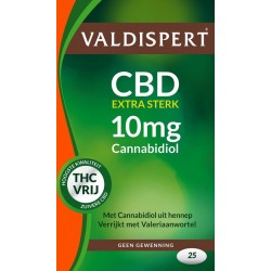 Valdispert CBD Extra Sterk 10 mg Cannabidiol - 25 Tabletten