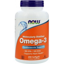 Now Foods Voedingssupplementen Omega-3 (200 softgels) - Now Foods