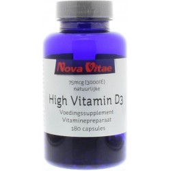 Nova Vitae, High Vitamine D3 3000IE (75 mcg), 180 capsules