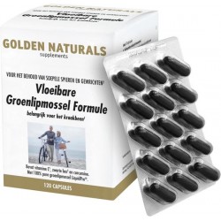 Golden Naturals Vloeibare Groenlipmossel Formule (120 softgel capsules)