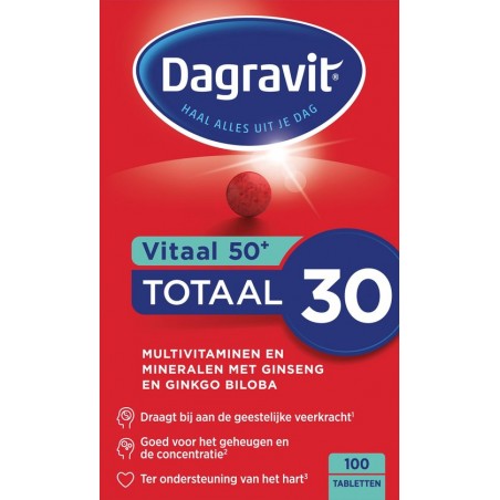 Dagravit Vitaal 50+ Totaal 30 Voedingssupplement - 100 Tabletten