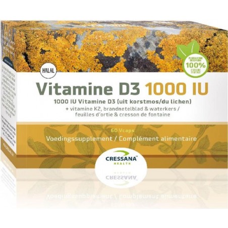 Cressana Vitamine D3 1000IU & K2 plantaardig