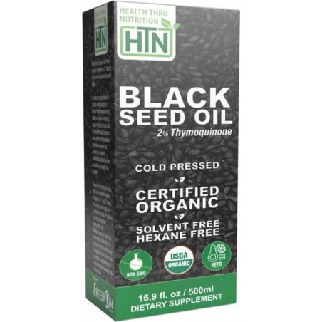 Black Seed Oil Liquid (Cold Pressed) (non-GMO) (500 ml) - Health Thru Nutrition