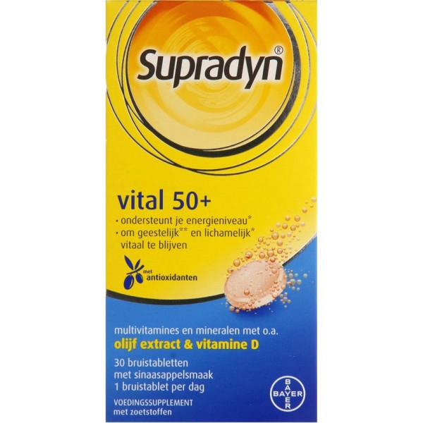 Supradyn Vital 50+ multivitamines voor vijftigplussers, 30 bruistabletten