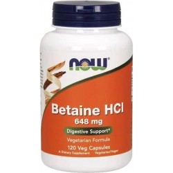 Now Foods, Betaine HCL, 648 mg, 120 capsules