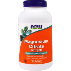Now Foods, Magnesium Citrate, 180 softgels