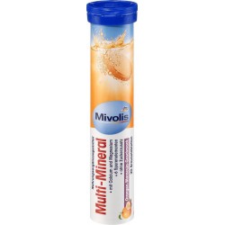 Mivolis Multi-minerale bruistabletten met Calcium en Magnesium + 6 sporenelementen - Sinaasappel passievrucht smaak (20 stuks)