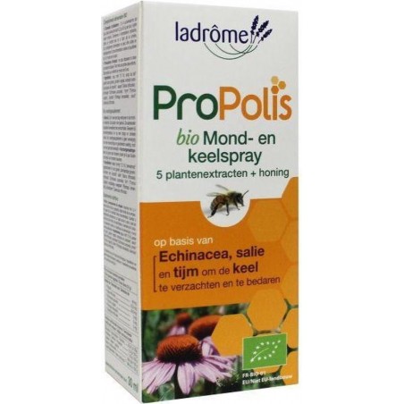 La Drome Propolis Keel- en Mondspray - 30 ml - Mondspray