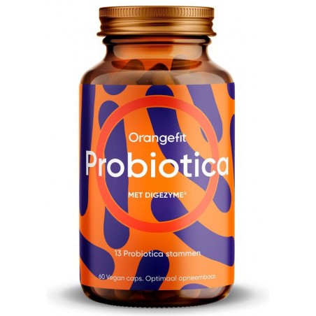 Orangefit Probiotica - 13 Stammen - Met DigeZyme® - 60 Probiotica Capsules