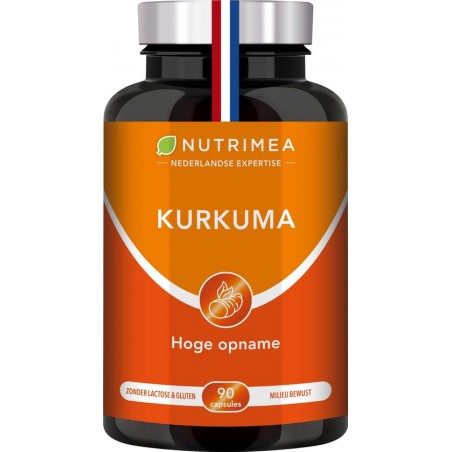 KURKUMA - Zwarte peper – Ontstekingsremmer – Antioxidant - NUTRIMEA - 90 caps