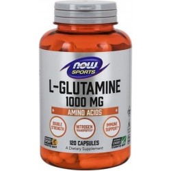 Now Foods Voedingssupplementen L-Glutamine, Dubbele Dosering, 1000 mg (120 Capsules) - Now Foods